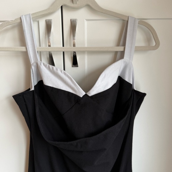 Reformation Nelle Knit Midi Dress - Black/White Contrast - XL - Picture 2 of 7